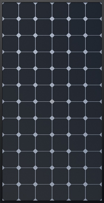 Front of a tandem solar module